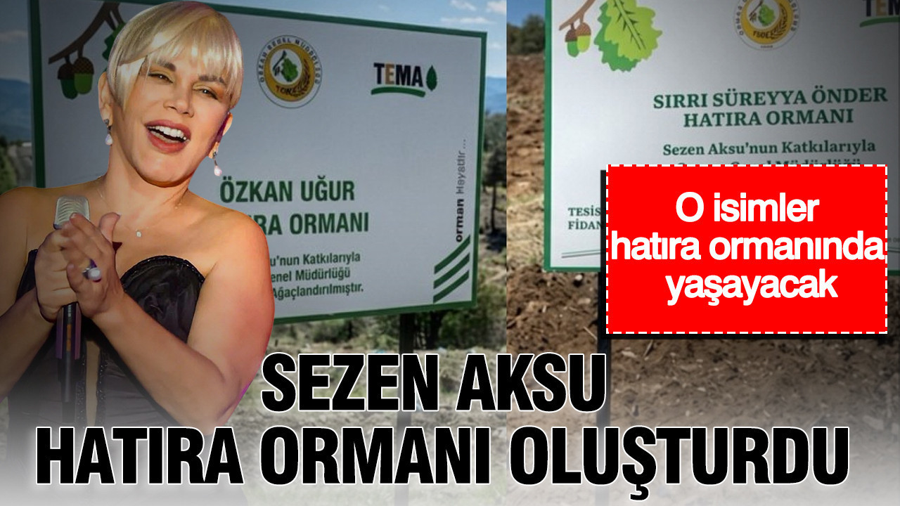 Sezen aksu hatira ormani olusturdu o isimler hatira ormaninda yasayacak BFE3pf2R